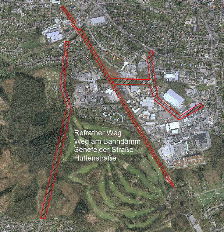 10 Refrather Weg - Bahndamm - Senefelder Stra�e - H�ttenstra�e